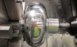 Machining of bulk 1.3 GHz cavity